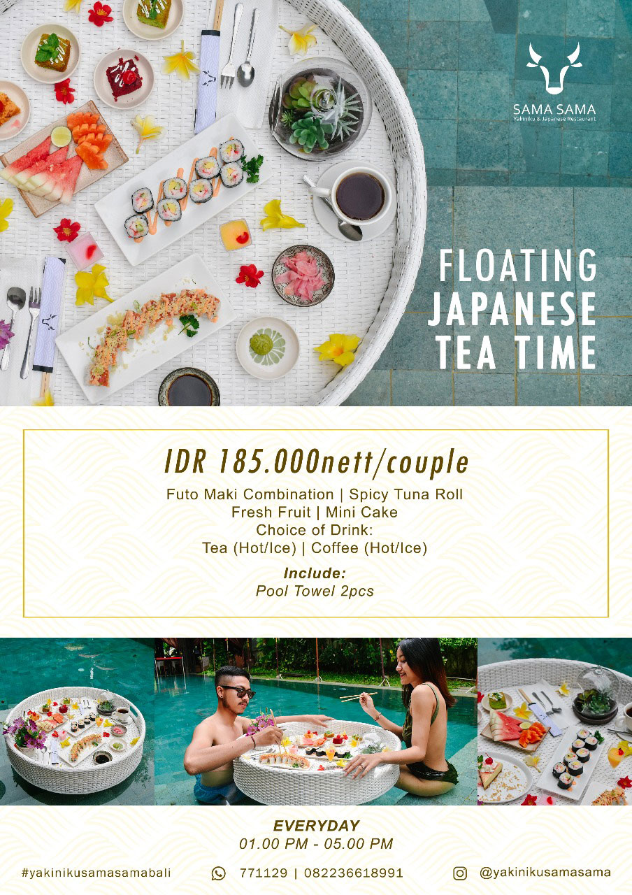 Floating japanese tea time